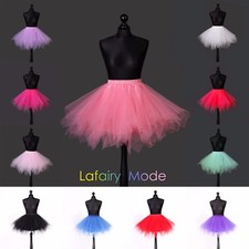 Rock Tütü Petticoat Tüllrock Reifrock Ballettrock Unterrock asymmetrisch S-XXXL