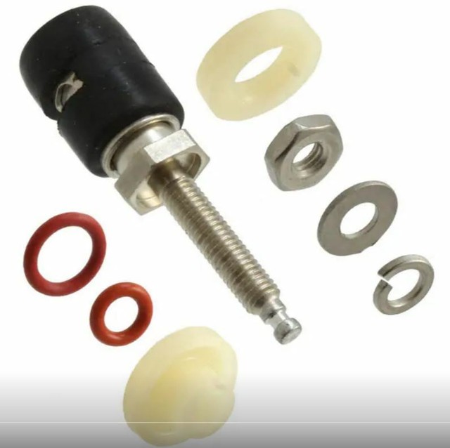 Lot of 3 Pomona 49952 SpringLoaded Binding Post Black / Red eBay