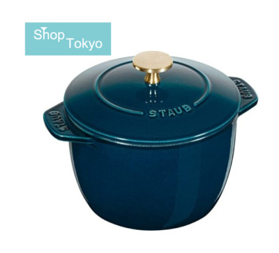 STAUB La Cocotte de GOHAN M 16cm 1.74L La Mer Brass Knob Rice Cook Pot 2 Cups