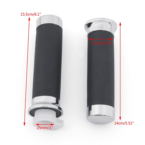 Motorcycle 1" Hand Grip 25mm For Honda Shadow VT/XVS 400/600/750/1100/Magna BK - Picture 2 of 5