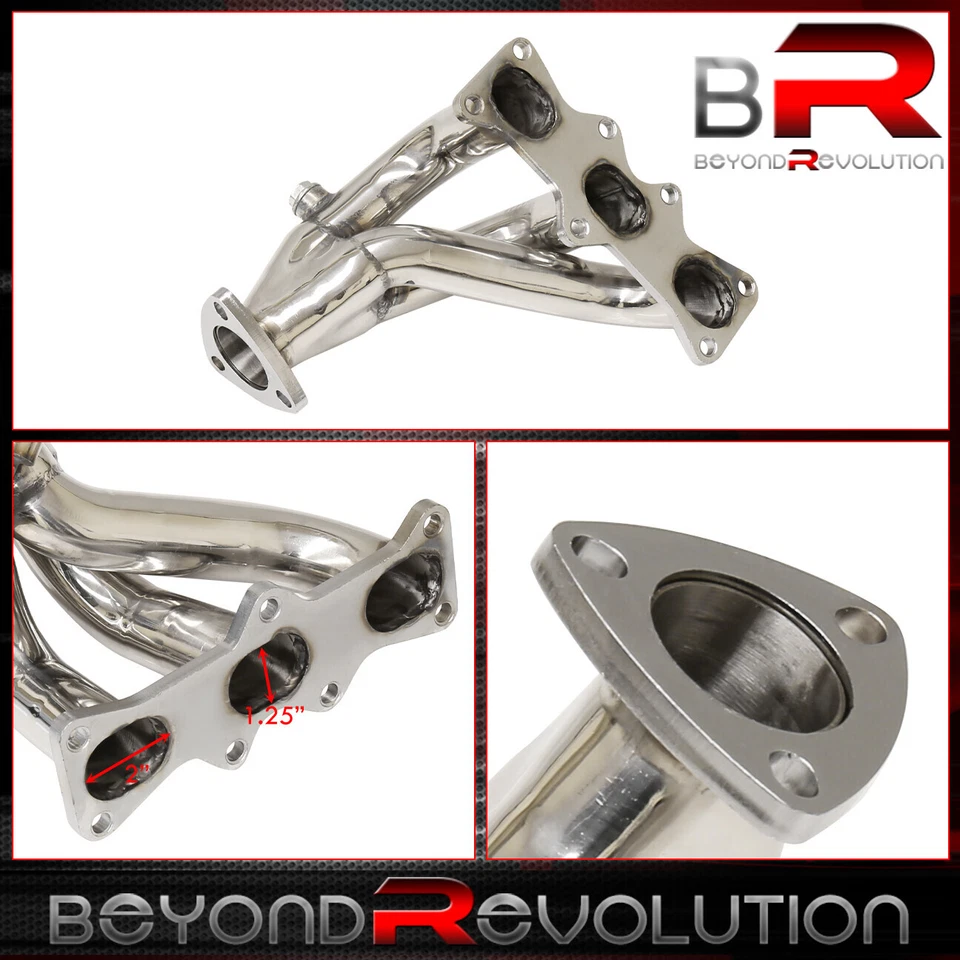 Tubo flexible colector cabezal de escape de acero inoxidable para sonda MX6 2,5 DOHC V6 1993-1997 Foto 2 de 3