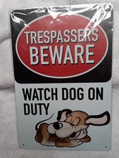 Funny 8x12 Dog Metal Tin Sign New/Sealed
