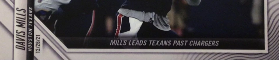  2021 PANINI INSTANT NFL Davis Mills RC Leads Texans Past Chargers  PR 206 - Image 3 of 3