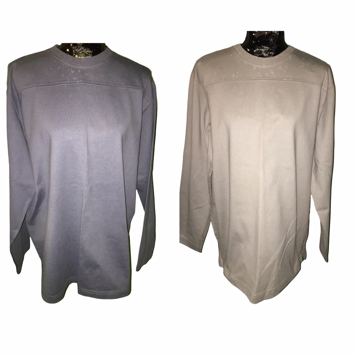 LS Two (2) Land’s End 100% Thick Cotton Long Sleeve Shirts Sz 14-16 (L) NEW
