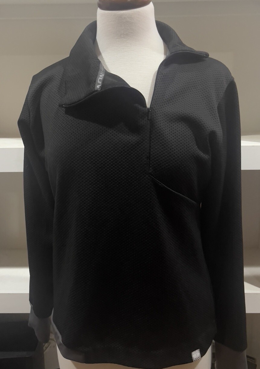 SALOMON maglia pullover pile collo zip donna Medium Nero zip asimmetrica