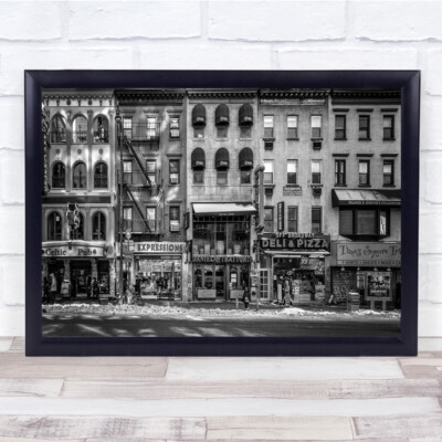Cold Day Shops klassischer schwarz-weißer Wandkunstdruck