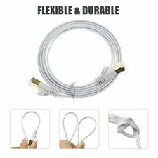 Cat7 3FT RJ45 Ethernet Ultra Flat Patch Network LAN Shielded Internet Cable Cord