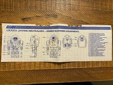 GI Joe S.N.A.K.E.  System  Neutralizer - Armed Kloaking Equipment  Instructions