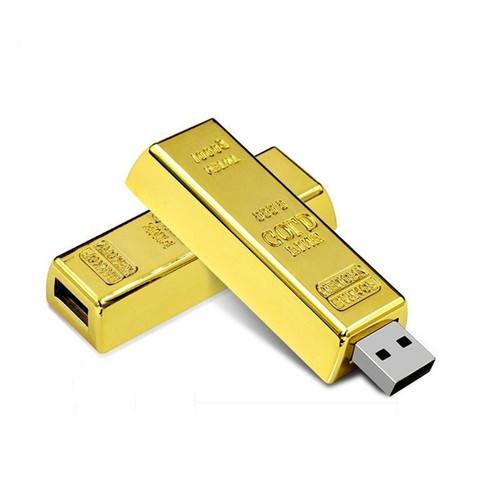 Clé USB Gold Bar Interface USB 2.0 Gold Brick USB Flash Disk 16 Go-128 Go - Photo 2/10