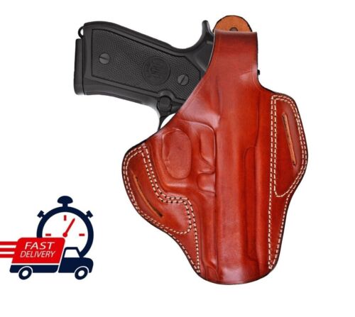 Leather Belt Holster Fits Glock 17192123262729304243 - Genuine Leather
