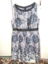 BNWT STUNNING BLUE FIFTIES-STYLE DRESS 16 M&S EXCEL COND *REDUCED* WEDDING RACES