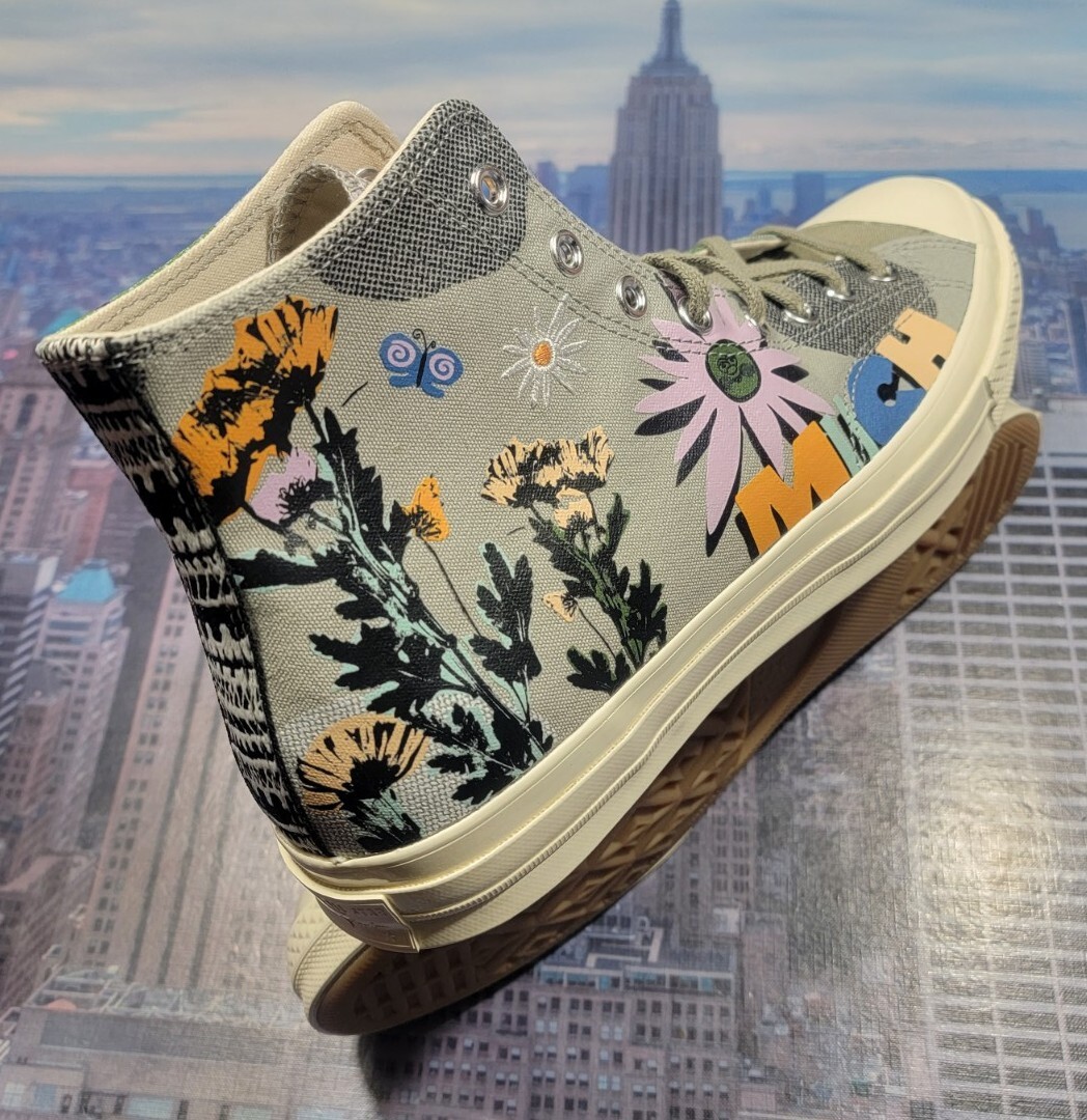 Converse Chuck 70 High Top Much Love Floral Slate Sage Men  display picture 1