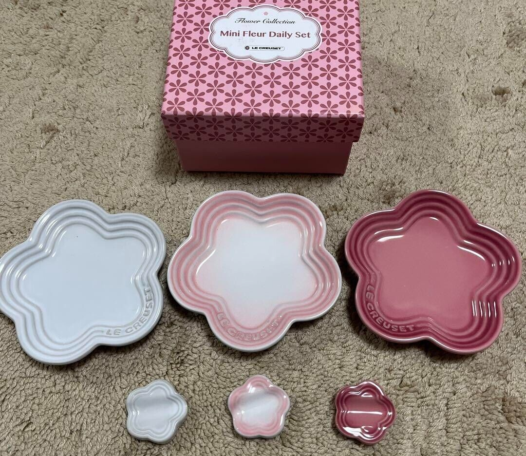 Le Creuset Mini Flower Plates & Cutlery Rest Set of 6 Mini Fleur