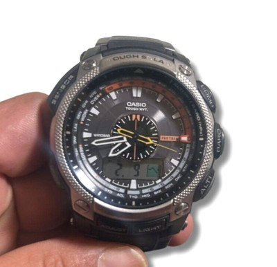 CASIO PRO TREK PRW-5000 Digital Analog Black Silver Radio Solar Watch Japan BNB
