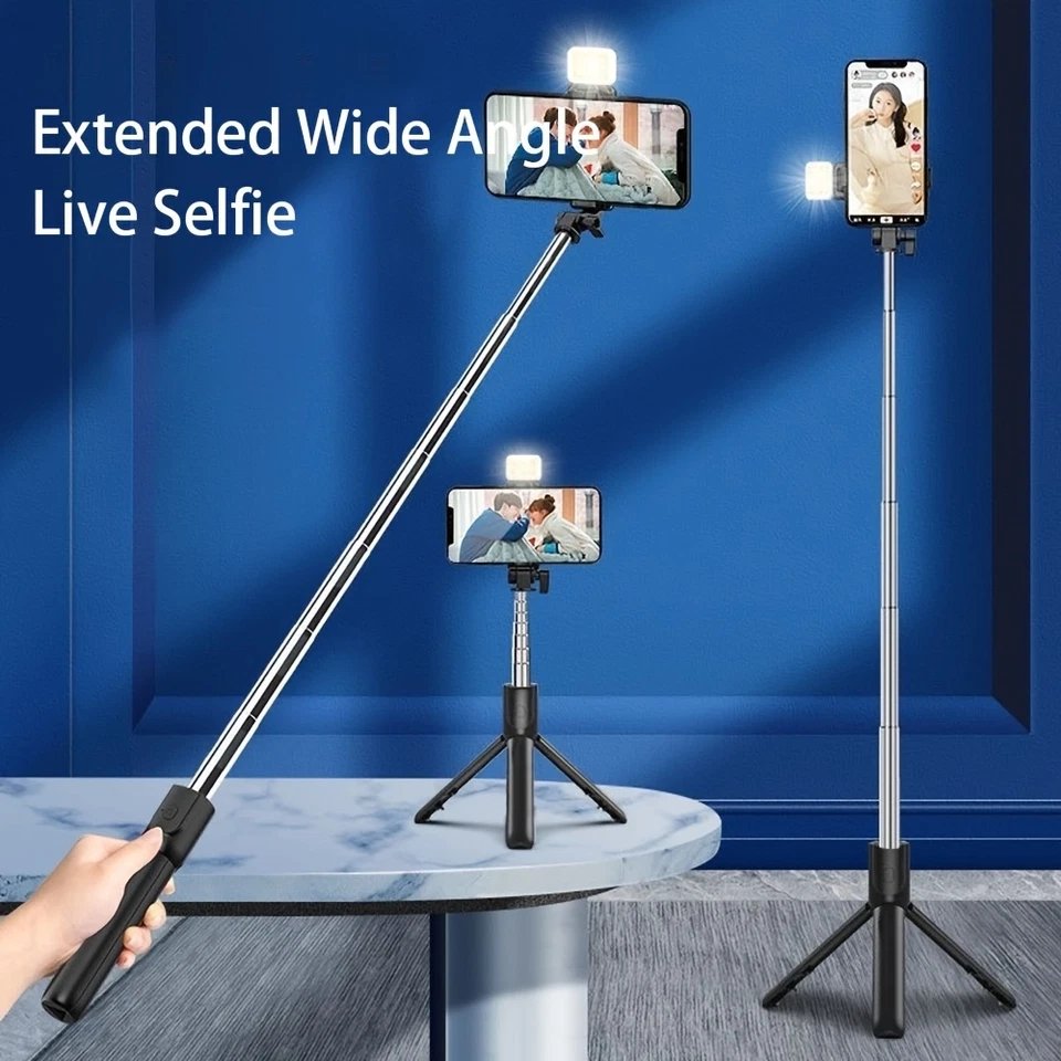 41-inch mobile phone anti-shake selfie stick, live stand wireless camera tripod - Image 4 of 4