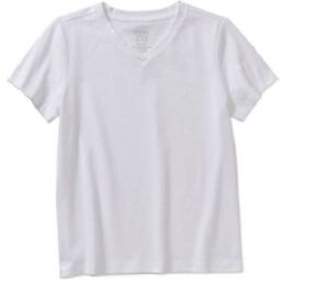 white v neck tee