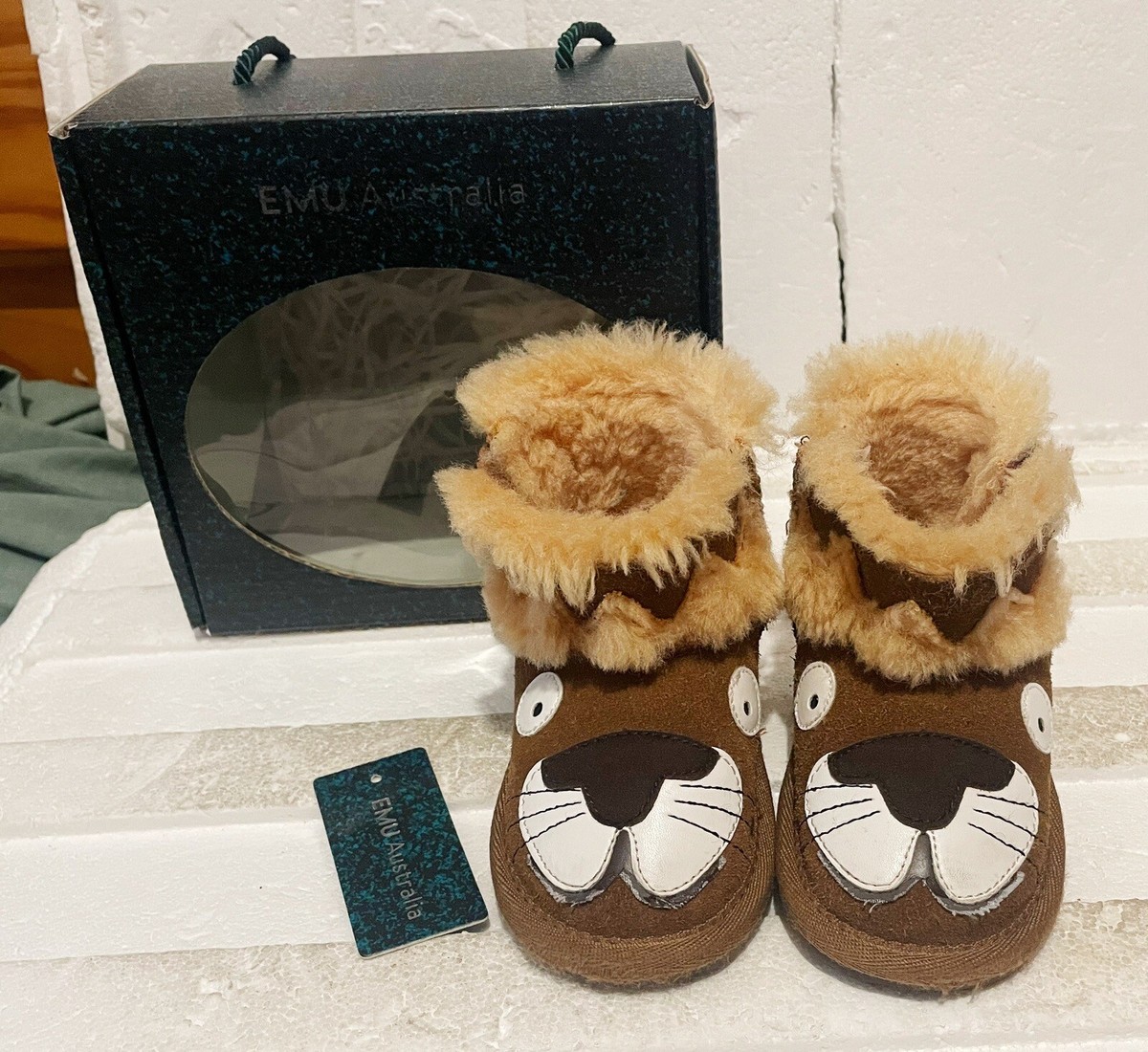 EMU AUSTRALIA Toddler Bootie Slippers LEO LION WALKER SIZE 12-18