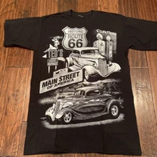 Vintage Historic Route 66 Main Street Of America Spring Hill Mens T-shirt 1997 L