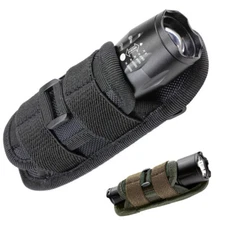 Tactical Nylon Molle Flashlight Holder Belt Holster Flashlight Torch Case Pouch