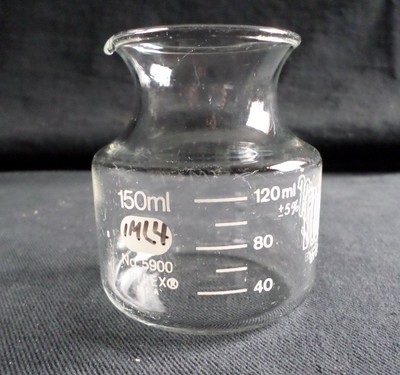 Corning Pyrex 150mL Graduated Glass Fleaker Beaker, No Stopper, 5900 | eBay