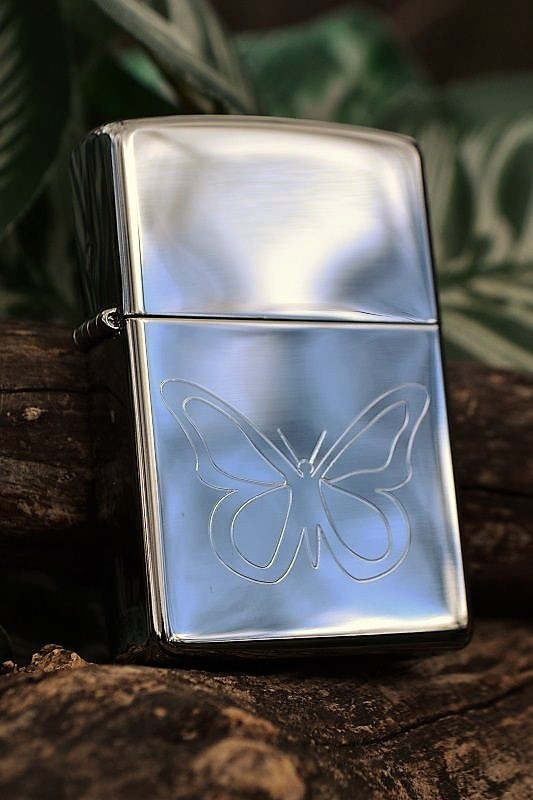 Zippo Lighter - Lined Lepidoptera - Engraved - Butterfly - Model