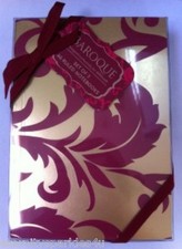 WHSMITH Ruby & Gold Baroque Boxed Set Of 3 x A6 Metallic Finish Ruled Notebooks