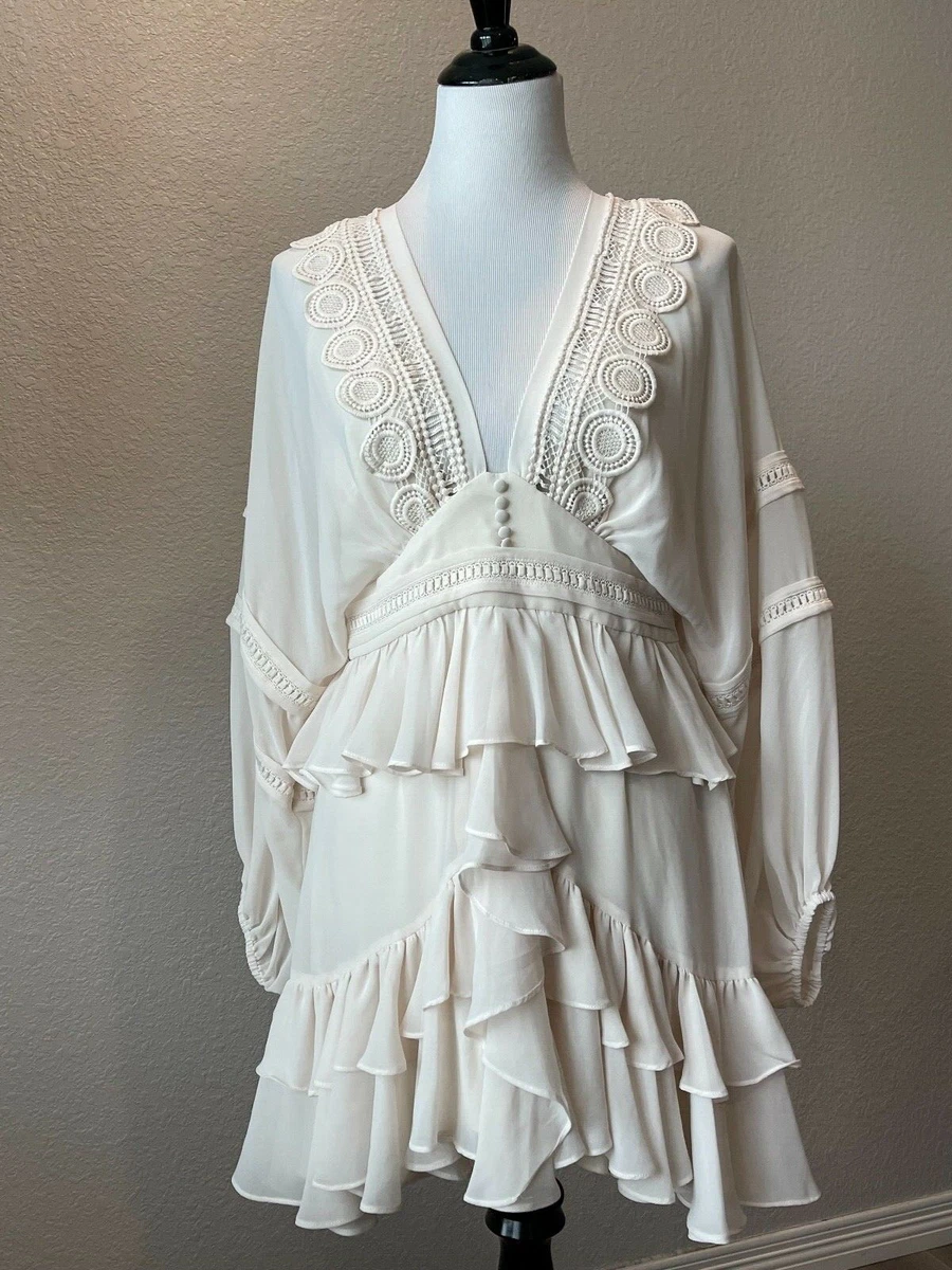 Shona Joy Womens Dress Rafaella Fit and Flare Cocktail Party White Cream Size 8