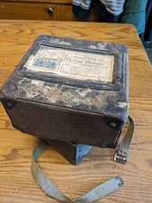 ANTIQUE-VTG MOTION PICTURE FILM CASE BOX INDIANA STATE BOARD OF HEALTH 8"x4" ww2