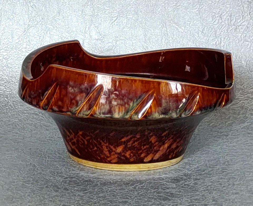 Japanese Pottery Mid Century Modern Vase Round Brown Ikebana Vintage eBay