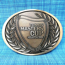 Tennis Masters Cup Houston 2004 Belt Buckle Solid Brass Vintage Murphys .TWY003