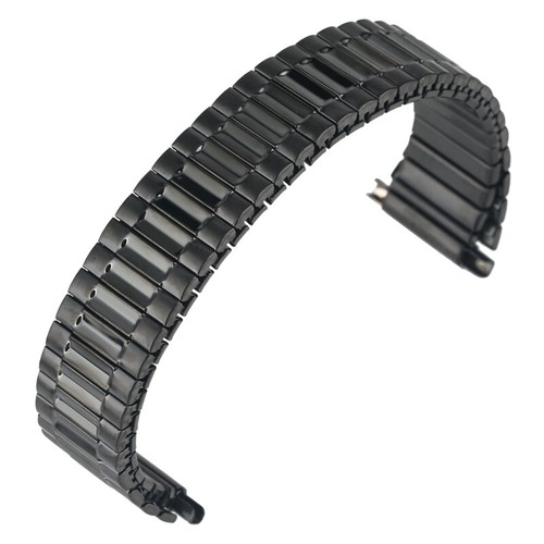Fascia ELASTICA OROLOGIO 16MM-22MM Nero Elasticizzato Cinturino Bracciale  in acciaio inox | eBay