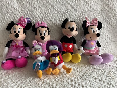 6- Disney Mickey Mouse & Friends 4-9'' Plush & 2-6  Plush Stuffed Animals