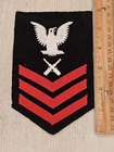 WWII USN Navy 1st Class Gunnersmate Black Wool Rate Patch L@@K!!!