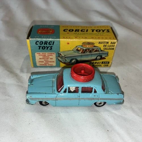 Vintage Boxed Corgi Toys No. 236 Austin A60 De Luxe Saloon Motor School Car