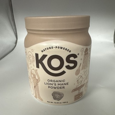 KOS Organic Lion's Mane Powder 12.84 oz Nutrition Shake Mix Exp 5/26, F