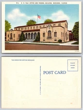 US Post Office Federal Building Marianna Florida Postcard
