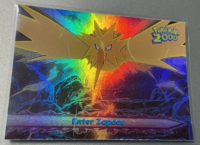 Topps Pokemon the Movie 2000 #33 Enter Zapdos Foil VHTF Blue Logo *FLAWED