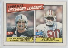 1987 Topps League Leaders Todd Christensen Jerry Rice #228 HOF 1h6a