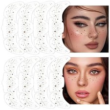 8Ps Face Glitter Speckles Patches, Brown Glitter Freckles Face B0DNXFM4CV
