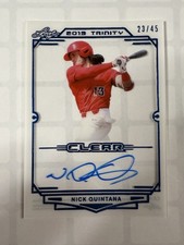 2019 Leaf Trinity NICK QUINTANA Clear Acetate Platinum Foil Auto RC /45 Tigers