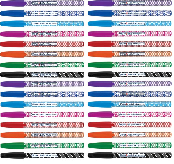 Paper Mate Kugelschreiber Mit Kappe Inkjoy Umschlag M-Spitze 1,0 Mm 32Er-Pack-image