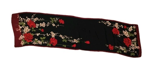 ⭐⭐⭐Valentino foulard stola sciarpa Lunghissima scialli fiori In Seta Pura Rose - Foto 1 di 10