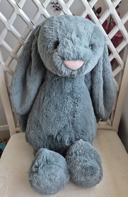 Jellycat riesiger Waldhase grün Stofftier Plüsch brandneu mit Etikett selten nicht mehr produziert