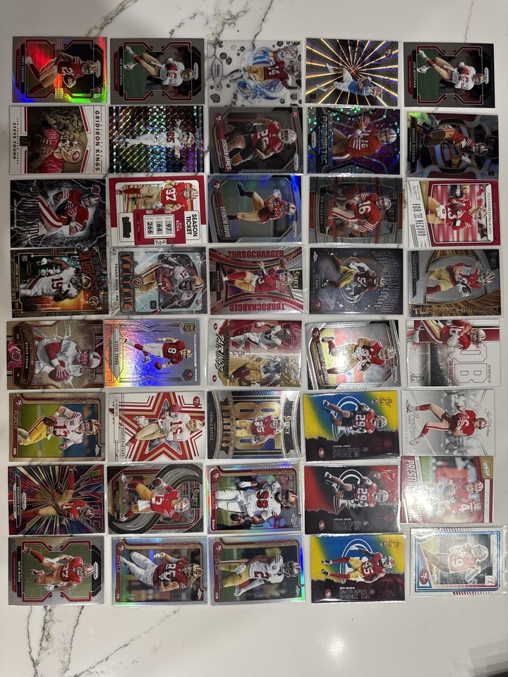SF 49ers Joe Montana Steve Young Brock Purdy McCaffrey Kittle Bosa 46-card lot