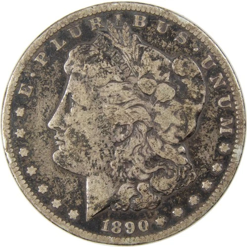 1890 CC Morgan Dollar F Fine Details Silver $1 Coin SKU:I23911