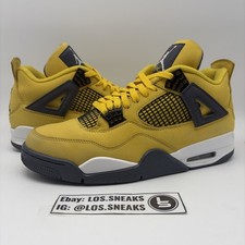 Jordan 4 Retro Lightning Tour Yellow Mid Sneakers CT8527-700 Mens Size 11