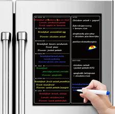 Magnetic Fridge Memo Borad A3 Weekly Planner Blackboard Wet Erase Family
