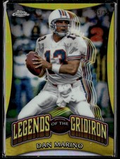 2024 Topps Chrome Dan Marino Legends of the Gridiron Yellow Refractor #/75