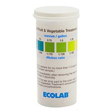 Ecolab 20314-01-11 Fruit and Vegetable Treatment Test Strip - 100 / PK