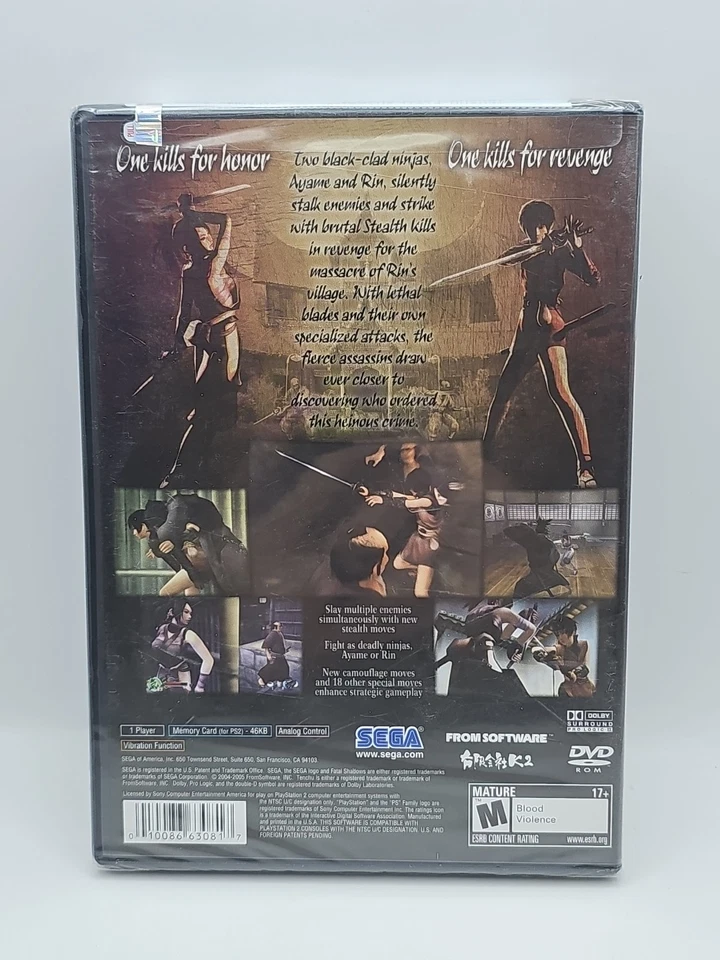Tenchu: Fatal Shadows (Sony PlayStation 2, 2005) Brand New Sealed! - Image 2 of 4